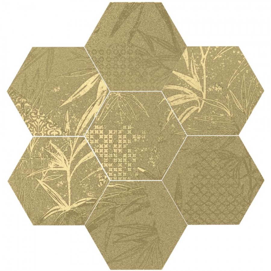 Керамогранит 17x15 Dune Magnet Tropic Gold сатин листья золотой Керамогранит 17x15 Dune Magnet Tropic Gold сатин листья золотой