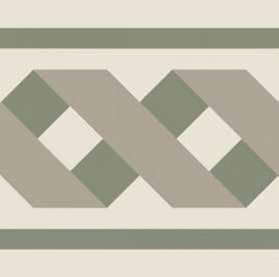 Декоративный элемент Etruria Design 20x20 VN22BL20X20-2-545-000 Vintage Pattern 22: Bordura Lineare Bicolore (Bianco decoro Oliva Декоративный элемент Etruria Design 20x20 VN22BL20X20-2-545-000 Vintage Pattern 22: Bordura Lineare Bicolore (Bianco decoro Oliva